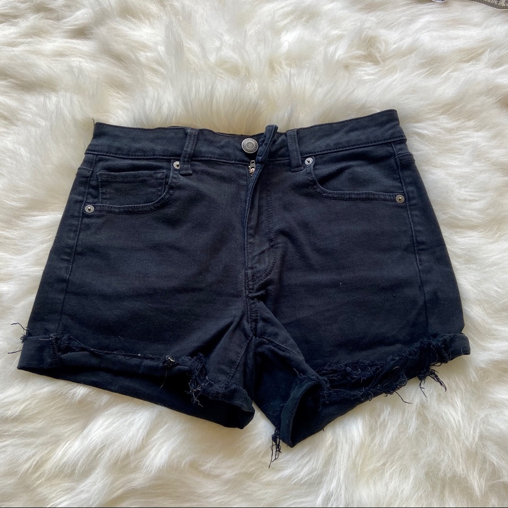 American Eagle Hi-Rise Shortie Denim Shorts 8
